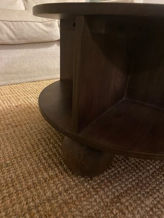 Tavolino rotondo in legno