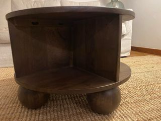 Tavolino rotondo in legno