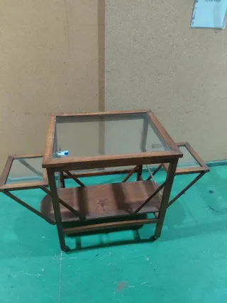 Mueble camarera madera y cristal