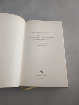 SANTO TOMÁS: SUMA CONTRA LOS GENTILES/ SUMA DE TEO