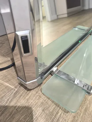 Antiguo espejo de Baño Plata y Cristal