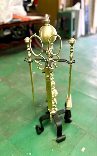 Set di strumenti per camino e camini decorativi in metallo