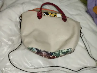 Bolso piel estampado serpiente multicolor