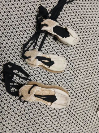 Espardeñas Fallero Beige y Negro 24,26, 29 vendida