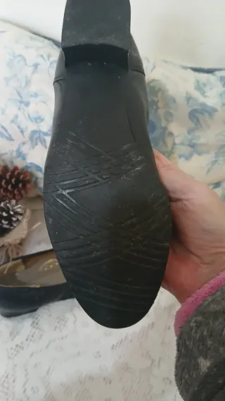 Zapatos de piel negros ancho especial T37