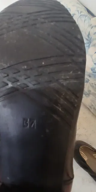 Zapatos de piel negros ancho especial T37