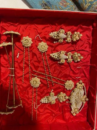 Traje de Fallera azul y Dorado