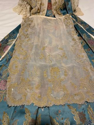 Traje de Fallera azul y Dorado