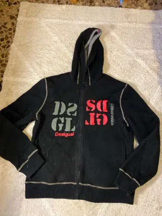 Chaqueta Desigual Negra y Roja Talla XL
