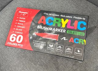 Set 60 Pennarelli Acrilici GuangNa Brush Tip