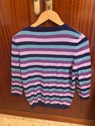 Cardigans OVS rayas morado y azul