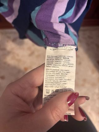 Cardigans OVS rayas morado y azul