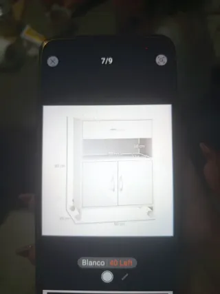 Armario para impresora con ruedas