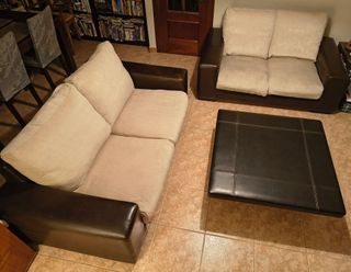 Sofá 3+2 plazas y mesa centro