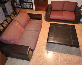 Sofá 3+2 plazas y mesa centro