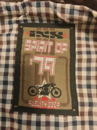 Chaqueta Piel Marrón Moto Protecciones