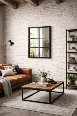 ESPEJO VENTANA NEGRO