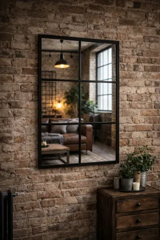 ESPEJO VENTANA NEGRO