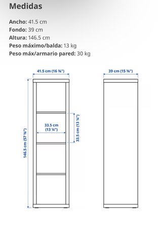 Estantería KALLAX Roble Blanco