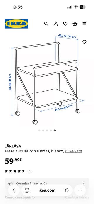 Carrito auxiliar IKEA Jarlasa