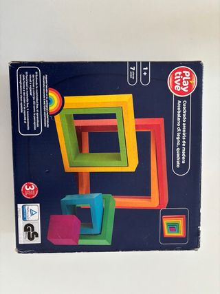 Playtive Cuadrado Arcoíris Madera