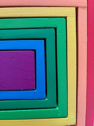 Playtive Cuadrado Arcoíris Madera