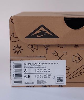 T39 - W Nike ReactX Pegasus Trail 5 - Black