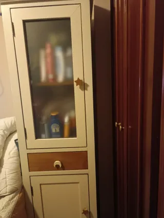 Vitrina madera y cristal 2 puertas