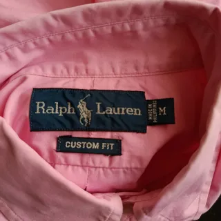 Camisa Ralph Lauren Rosa Manga Corta M Custom fit