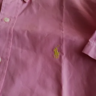 Camisa Ralph Lauren Rosa Manga Corta M Custom fit