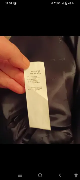 Americana Emidio Tucci Negra Hombre de terciopelo