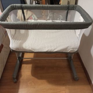 Mini cuna colecho Lionelo Aurora 3 en 1 con ruedas