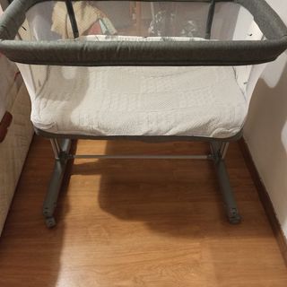 Mini cuna colecho Lionelo Aurora 3 en 1 con ruedas