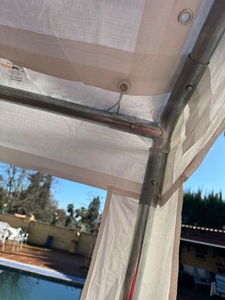 Carpa 5x10m para eventos transparente y blanca