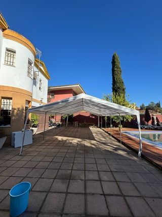 Carpa 5x10m para eventos transparente y blanca