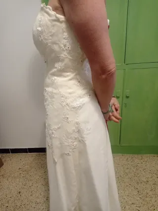 Vestido de Novia Blanco con Encaje