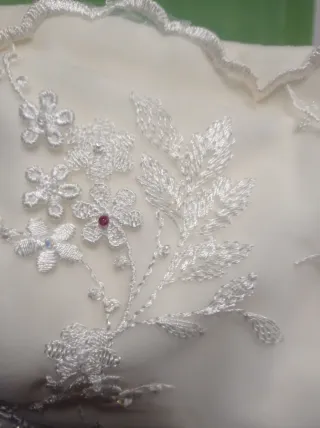 Vestido de Novia Blanco con Encaje