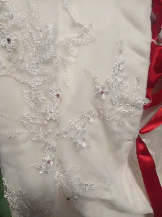 Vestido de Novia Blanco con Encaje