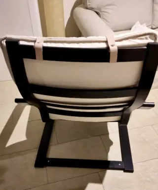 Hamaca Poäng IKEA Beige y Negra