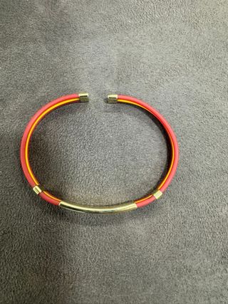 Pulsera Bandera España Oro 18K Caucho