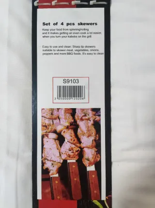 Spilli per barbecue in legno e metallo