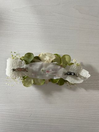 Vestido de comunión niña blanco y verde