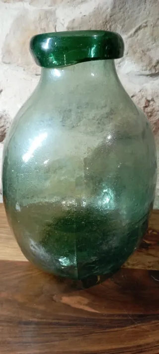 Antigua Garrafa Damajuana Vidrio Soplado