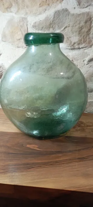 Antigua Garrafa Damajuana Vidrio Soplado