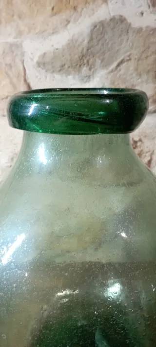 Antigua Garrafa Damajuana Vidrio Soplado