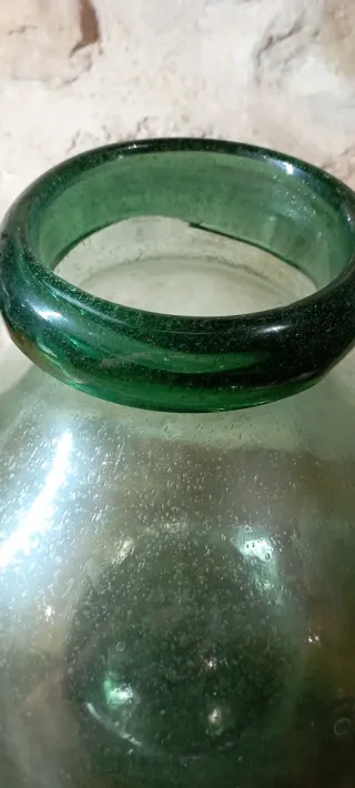 Antigua Garrafa Damajuana Vidrio Soplado