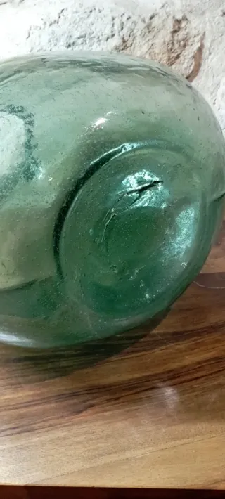 Antigua Garrafa Damajuana Vidrio Soplado