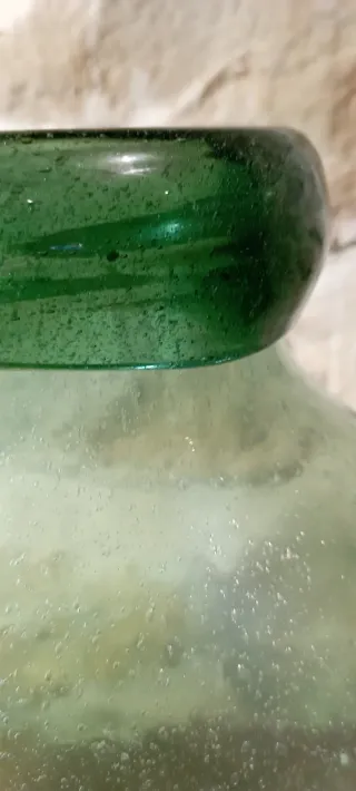 Antigua Garrafa Damajuana Vidrio Soplado