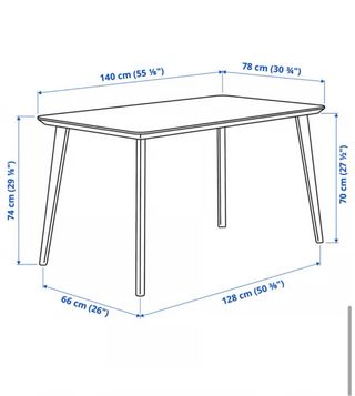 Mesa rectangular Ikea Lisabo