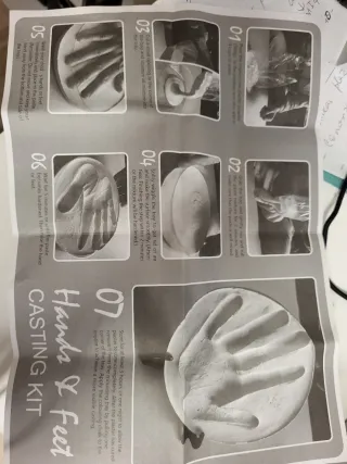 Kit Manualidades Huella Yeso DIY